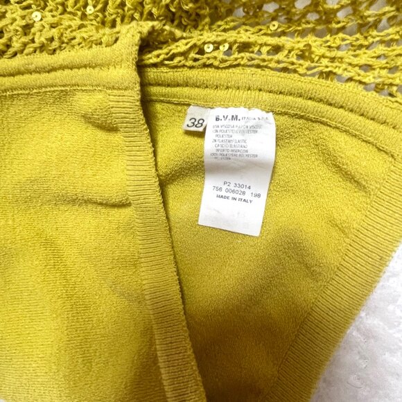 Gianni Versace sequin knitted sleeveless lime top IT 38 - Picture 14 of 15